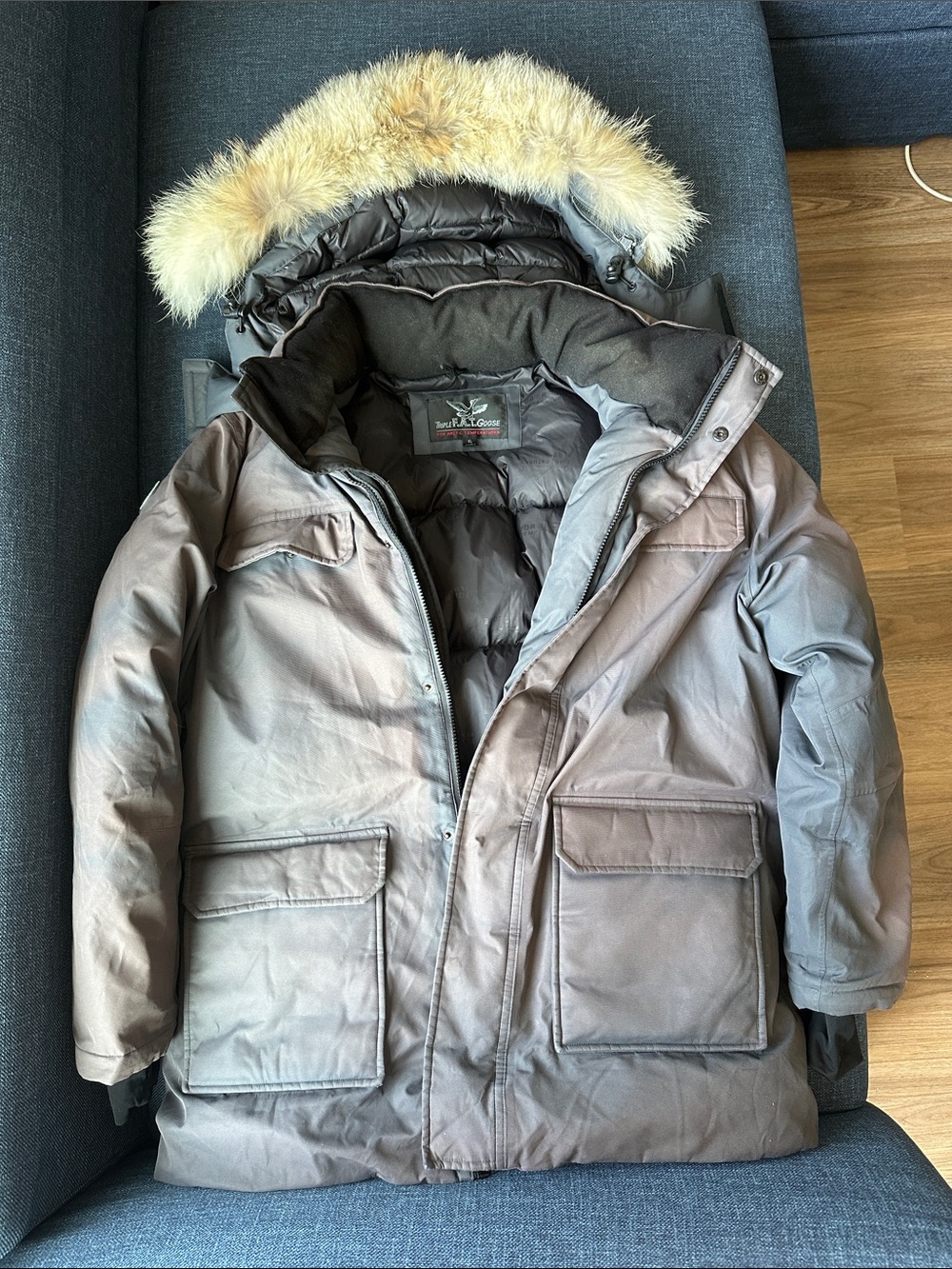 Men's XL Triple Fat Goose heavy down parka